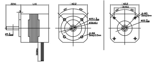 High Speed 42mm Nema 17 4000 rpm 24Volt 24V 3 Phase Brushless Dc Motor
