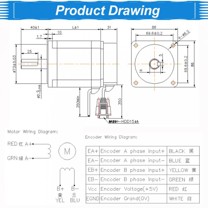 13NM Torque Nema34 Hybrid Stepper Motor With Driver Kit