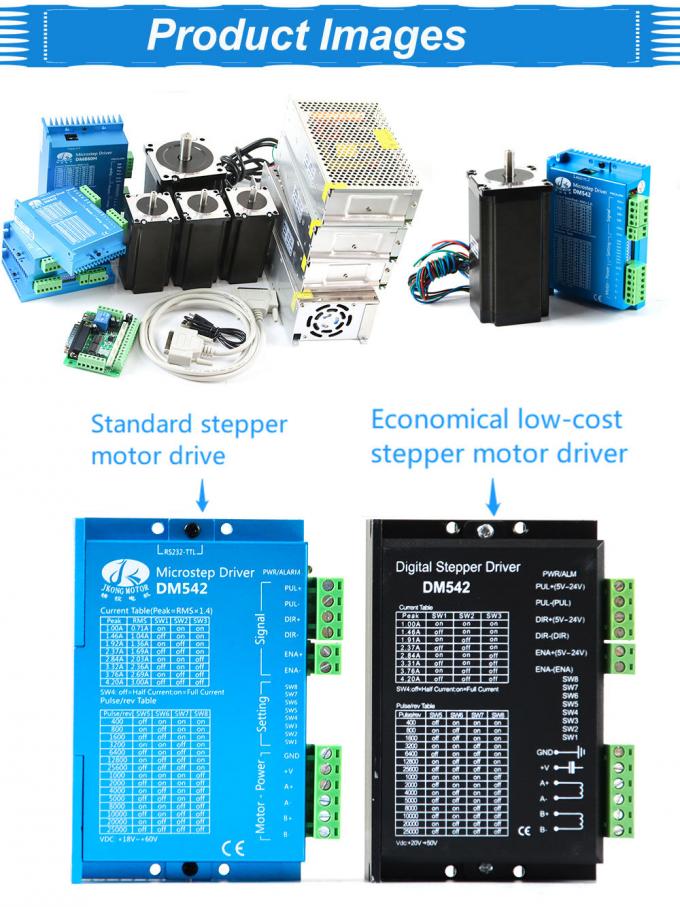 3A 3Nm Nema 23 57mm 3 Axis Stepper Motor CNC Step Motor Kit Hybrid ...