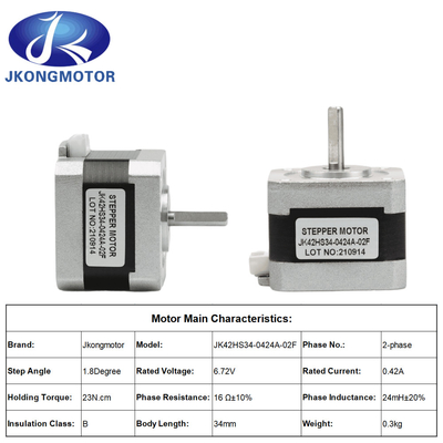 Nema 17 Stepper Motor Bipolar 2A 59Ncm(84oz.In) 48mm Body 4-Lead W/ 1m Cable And Connector Compatible With 3D Printer/C