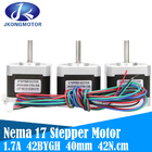 2 Phase 1.8 Degree Bipolar 42Ncm 60oz.In 40mm Body 4-Lead Nema 17 Stepper Motor For 3D Printers