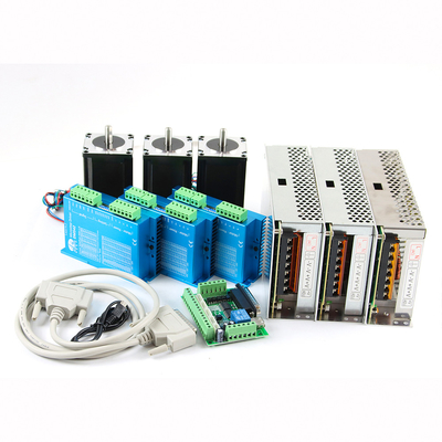 3 Set Cnc Nema34 42 Stepper Motor 4.5nm 8.5nm 12nm Stepper Motor +dm860d Stepper Motor Driver+48v 60v Power Supply