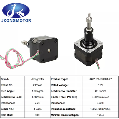 JKM NEMA17 2phase 42mm Lead Screw Stepper Motor Double Stack Captive Hybrid Linear Actuators