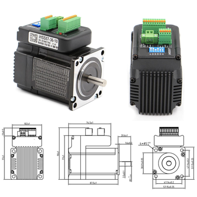 CNC Closed Loop NEMA 23 Integrated Stepper Motor With Driver Step+Direction 57mm 36V DC 2N.M