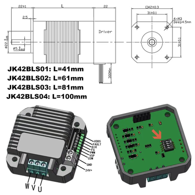 24v Brushless DC Motor With Integrated Controller For Grass Cutter And Garden Machinery