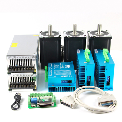 3kit Nema 34 Closed Loop Stepper Motor 86hsn115 Mach3 Hybrid 86 Servo Drive Cnc Power Supply