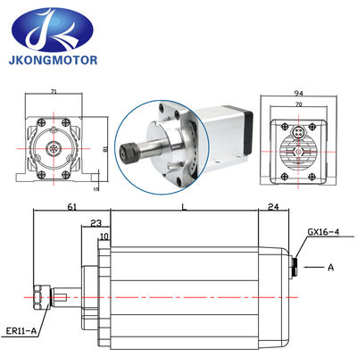 CNC Milling 700w ER11 110v Air Cooling Spindle Motor With Inverter