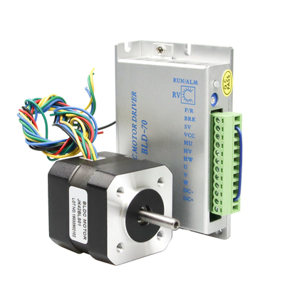 Square Shape 4000RPM 26W 42mm 24V Brushless DC Motor With Driver Kit