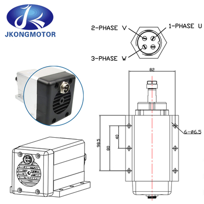 Air Cooling Dc Brushless Spindle Motor 220v 110v 700w 0.55N.M 0-11000rpm