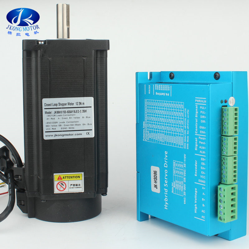 Nema 34 1.8 Degree Closed Loop 12Nm Easy Servo Motor Kit 2 Phase JK86HSN120