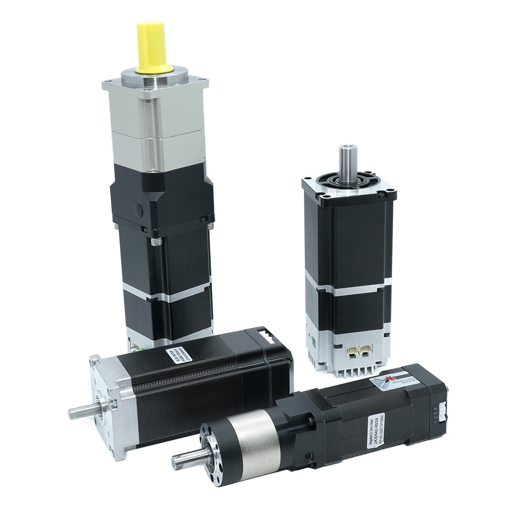 Jkongmotor Integrated DC Servo Motor 24 36V 0.45nm 3000rpm 57X57mm 140W DC Servo Motors with RS485 Canopen for Textile
