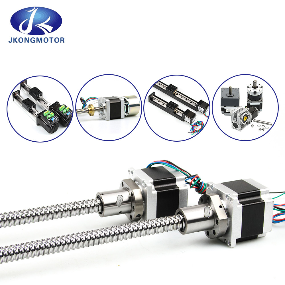 Jkongmotor Ball Screw Motor 2.8A 23HS10028-SFU1204 Screw 300mm Nema23 Stepper Motor for CNC Worm Linear Guide Ball Screw Motor