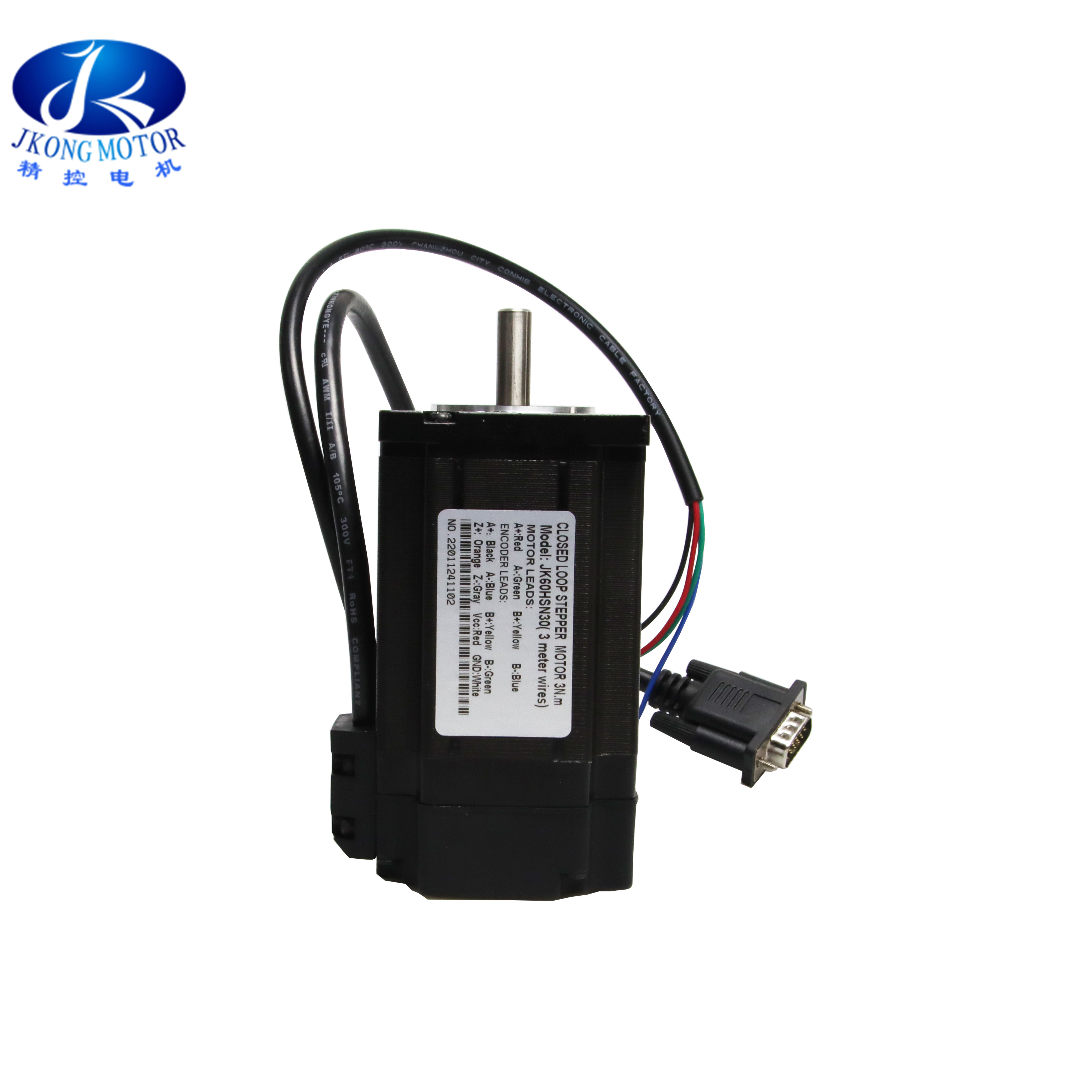 3Nm Nema 24 60mm Closed Loop Servo Motor 2 Phase 4 leads