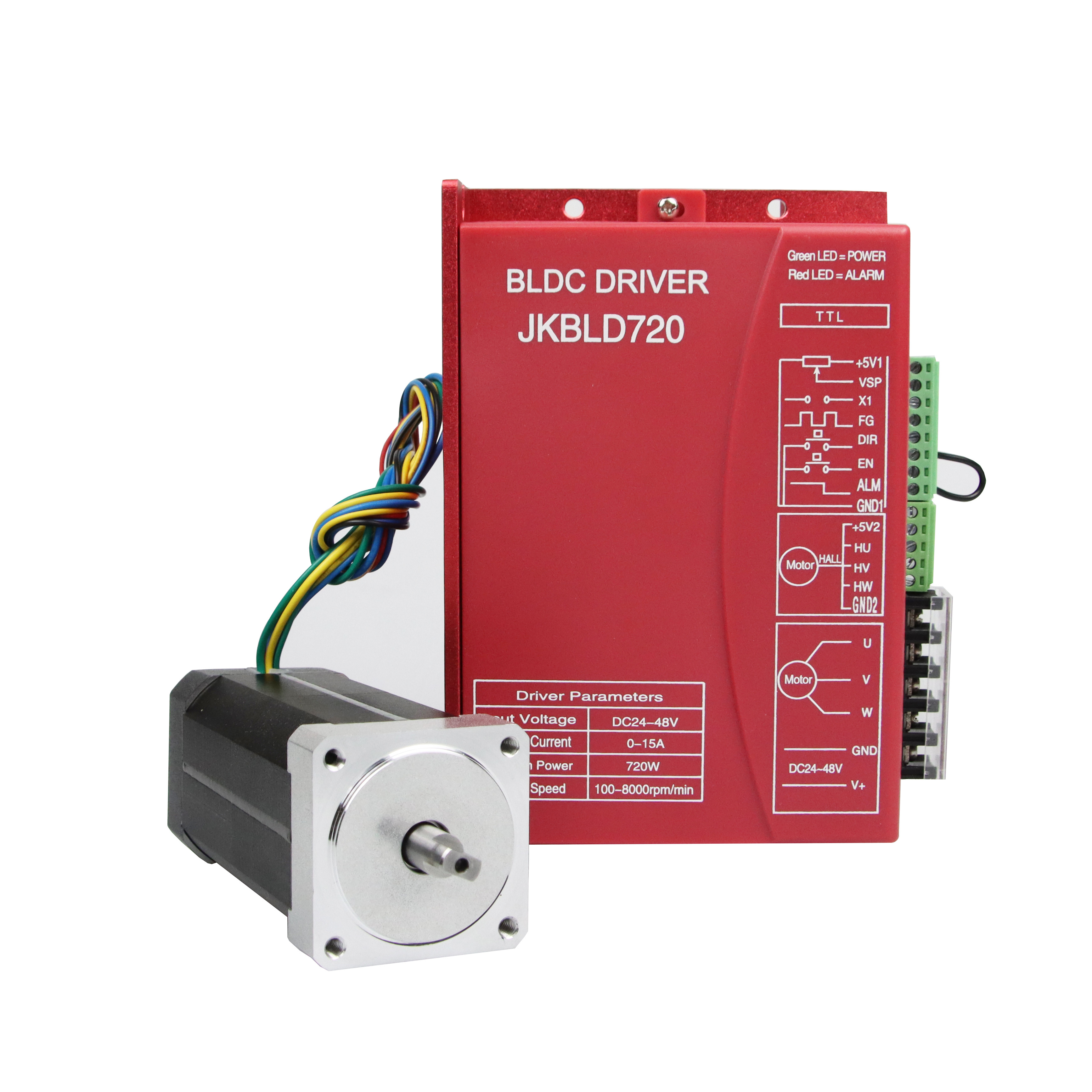JKBLD720 Brushless Dc Motor Driver Bldc Controller 24VDC - 48VDC 0A - 15A 0 - 720w